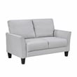 Lexicon Aliana Textured Fabric Upholstered Love Seat in Gray