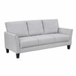 Lexicon Aliana Textured Fabric Upholstered Love Seat in Gray