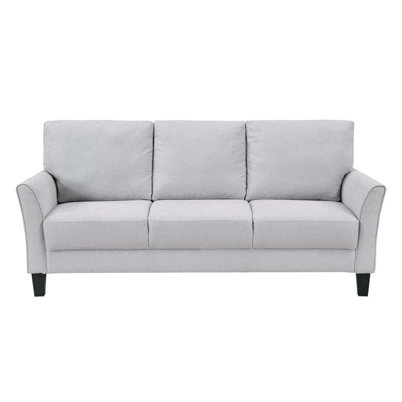 Lexicon Aliana Textured Fabric Upholstered Love Seat in Gray