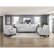 Lexicon Aliana Textured Fabric Upholstered Sofa in Gray