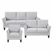 Lexicon Aliana Textured Fabric Upholstered Sofa in Gray