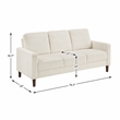 Lexicon Crandall Corduroy Fabric Upholstered Love Seat in Beige