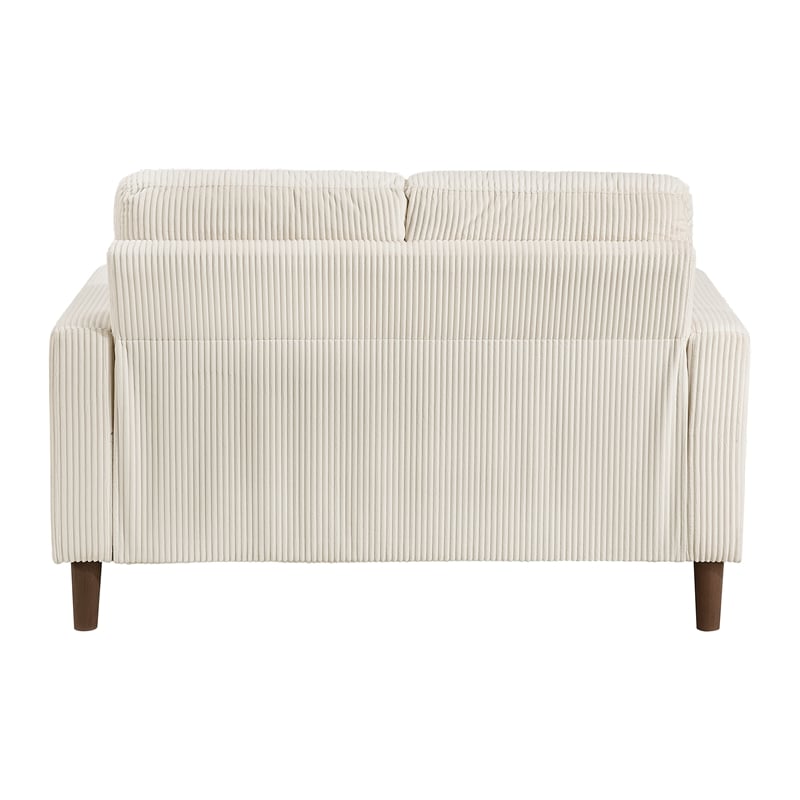 Lexicon Crandall Corduroy Fabric Upholstered Love Seat in Beige