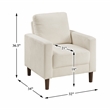 Lexicon Crandall Corduroy Fabric Upholstered Sofa in Beige
