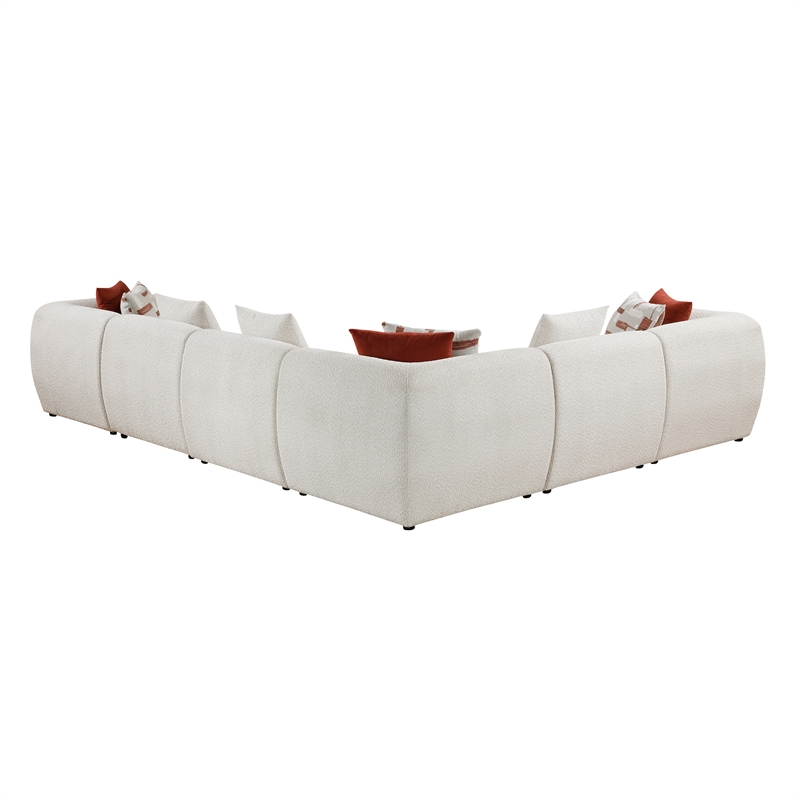 Lexicon Franz Chenille 6-Piece Modular Sectional in Beige