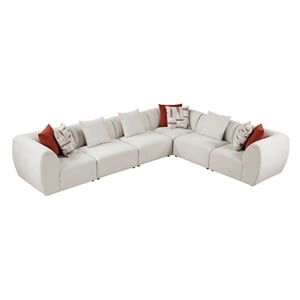 Lexicon Franz Chenille 6-Piece Modular Sectional in Beige