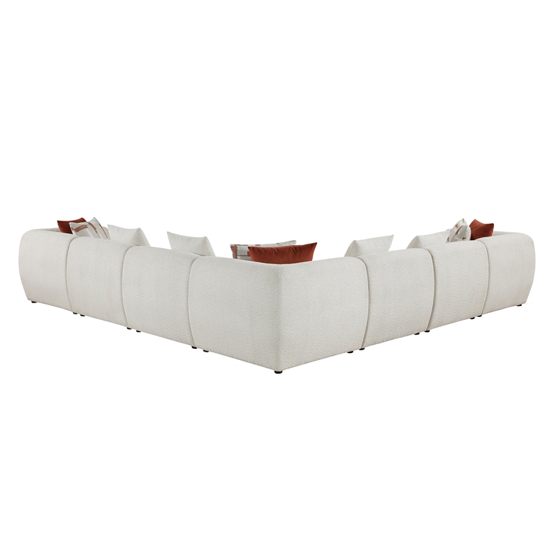 Lexicon Franz Chenille 7-Piece Modular Sectional in Beige