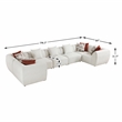 Lexicon Franz Chenille 7-Piece Modular Sectional in Beige