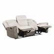 Lexicon Harriette Chenille Double Reclining Love Seat in Beige