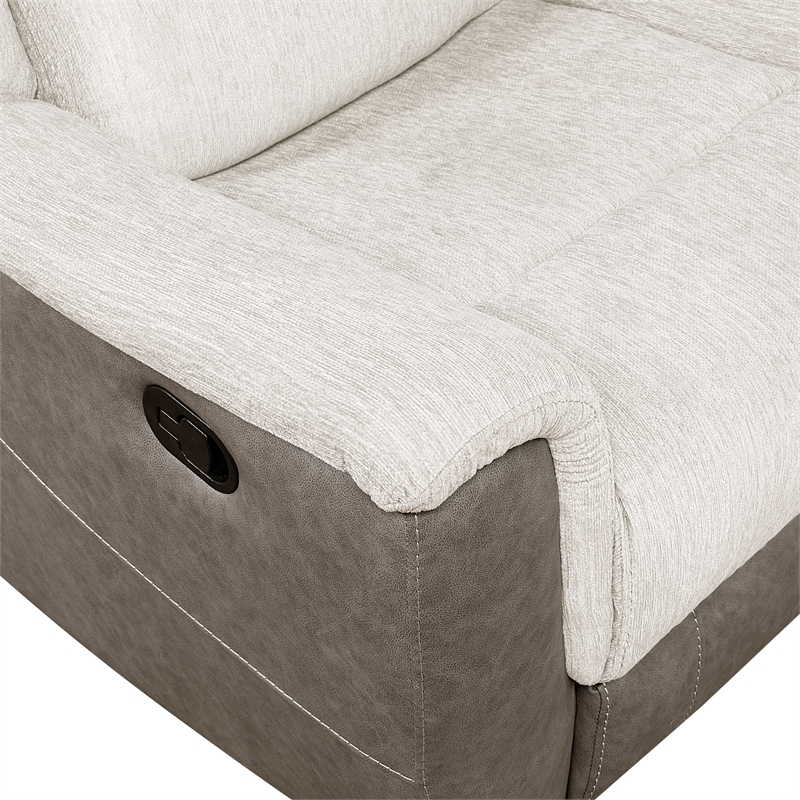 Lexicon Harriette Chenille Double Reclining Love Seat in Beige