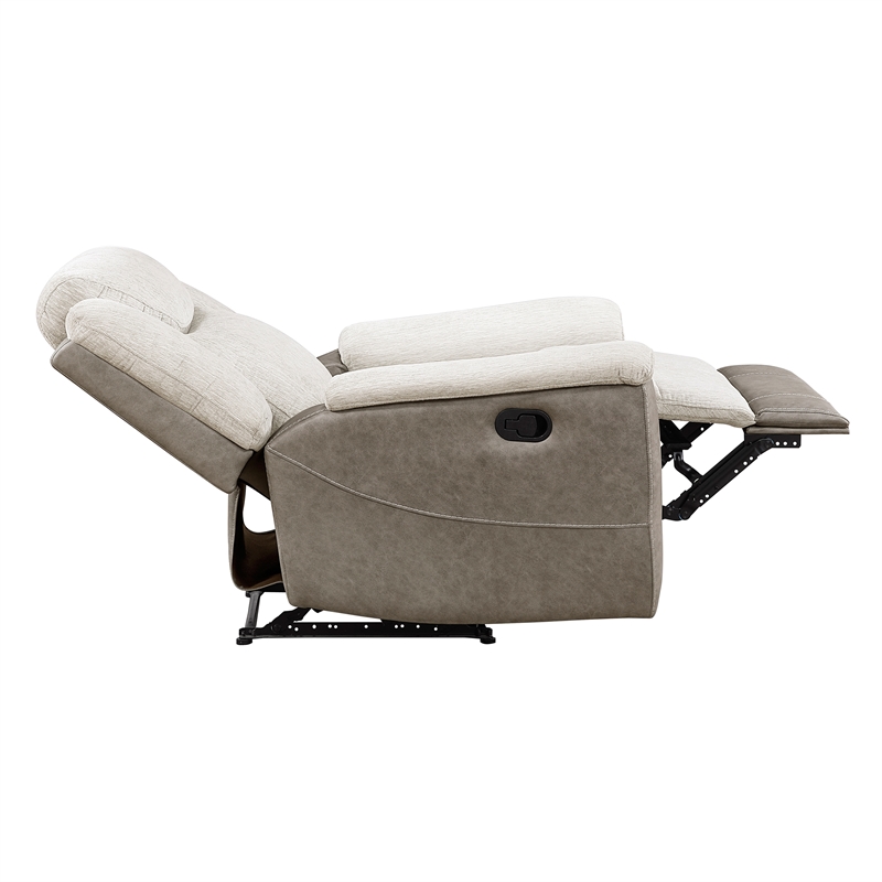 Lexicon Harriette Chenille Double Reclining Sofa in Beige