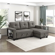 Lexicon Robinson Boucle Sectional with Reversible Chaise in Dark Brown