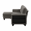 Lexicon Robinson Boucle Sectional with Reversible Chaise in Dark Brown