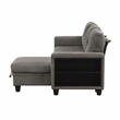 Lexicon Robinson Boucle Sectional with Reversible Chaise in Dark Brown