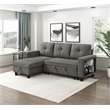 Lexicon Robinson Boucle Sectional with Reversible Chaise in Dark Brown