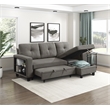 Lexicon Robinson Boucle Sectional with Reversible Chaise in Dark Brown