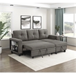 Lexicon Robinson Boucle Sectional with Reversible Chaise in Dark Brown