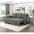 Lexicon Robinson Boucle Sectional with Reversible Chaise in Dark Brown