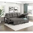 Lexicon Robinson Boucle Sectional with Reversible Chaise in Dark Brown