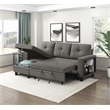 Lexicon Robinson Boucle Sectional with Reversible Chaise in Dark Brown