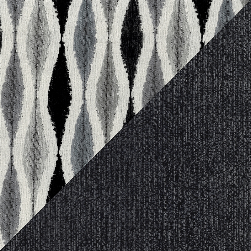 Lexicon Chelsea Chenille Fabric Upholstered Love Seat in Dark Gray