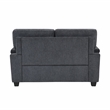 Lexicon Chelsea Chenille Fabric Upholstered Sofa in Dark Gray