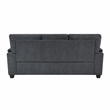 Lexicon Chelsea Chenille Fabric Upholstered Sofa in Dark Gray