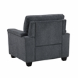 Lexicon Chelsea Chenille Fabric Upholstered Sofa in Dark Gray