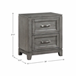 Lexicon Garretson Solid Wood Nightstand in Gray