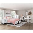 Lexicon Garretson Solid Wood Nightstand in White and Metallic Gray Finish