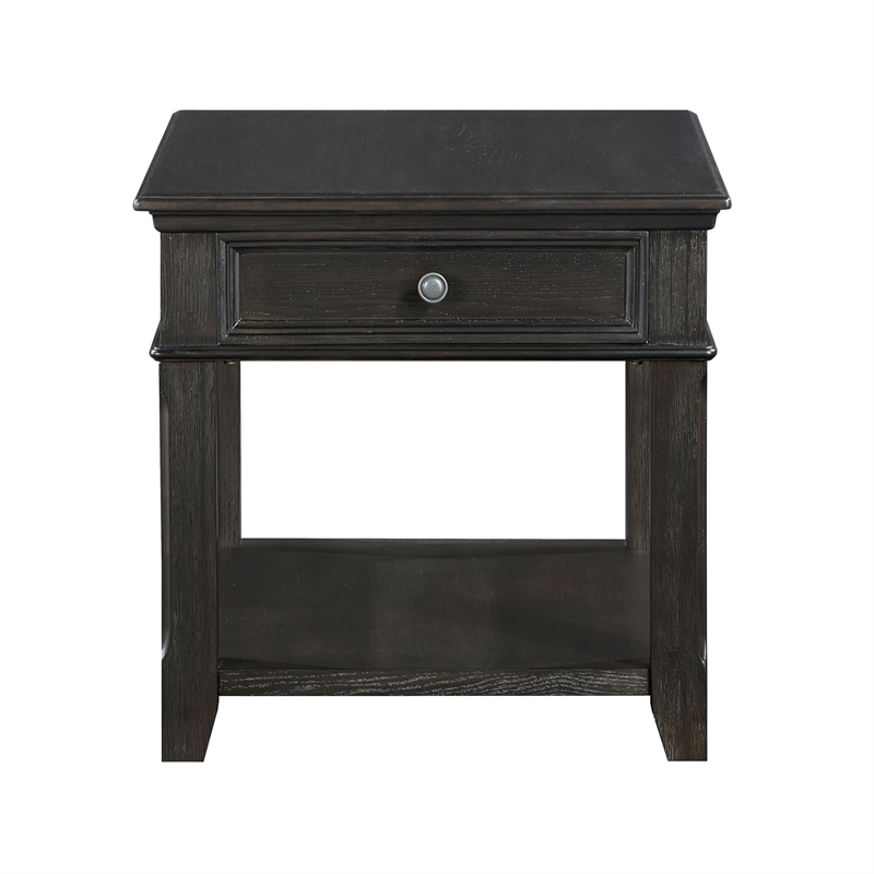 Lexicon Muriel Pine End Table in Charcoal