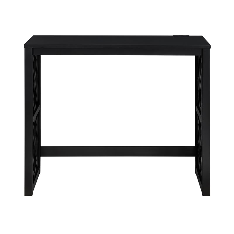 Lexicon Salina Engineered Wood 3-Piece Pack Desks with Stool Set in Black