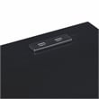 Lexicon Salina Engineered Wood 3-Piece Pack Desks with Stool Set in Black