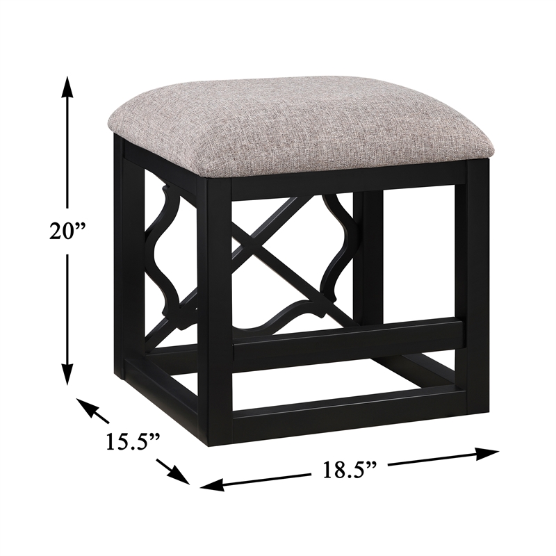 Lexicon Salina Engineered Wood 3-Piece Pack Desks with Stool Set in Black