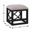 Lexicon Salina Engineered Wood 3-Piece Pack Desks with Stool Set in Black