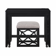Lexicon Salina Engineered Wood 3-Piece Pack Desks with Stool Set in Black