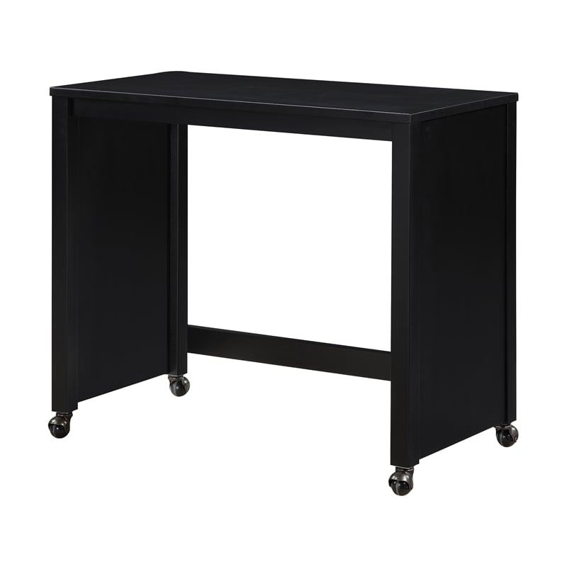 Lexicon Salina Engineered Wood 3-Piece Pack Desks with Stool Set in Black