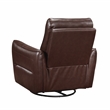 Lexicon Thomas Leather Swivel Glider Reclining Chair in Brown