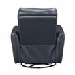 Lexicon Thomas Leather Swivel Glider Reclining Chair in Dark Blue