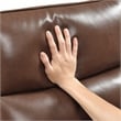 Lexicon Thomas Leather Swivel Glider Reclining Chair in Toffee Brown