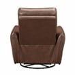 Lexicon Thomas Leather Swivel Glider Reclining Chair in Toffee Brown