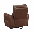 Lexicon Thomas Leather Swivel Glider Reclining Chair in Toffee Brown