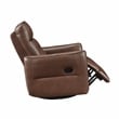 Lexicon Thomas Leather Swivel Glider Reclining Chair in Toffee Brown