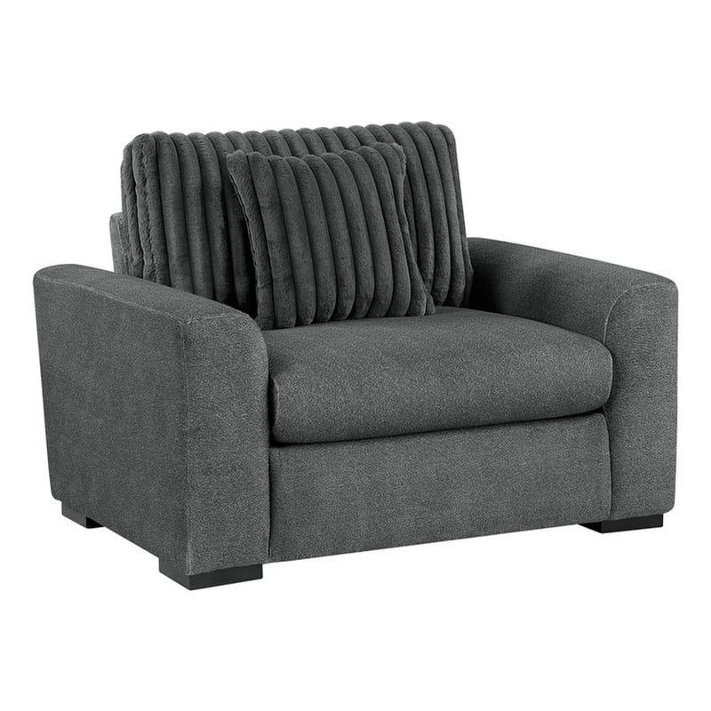 Lexicon Athena Textured Chair in Dark Gray
