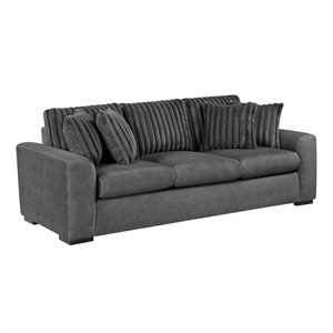 Lexicon Athena Textured Sofa in Dark Gray