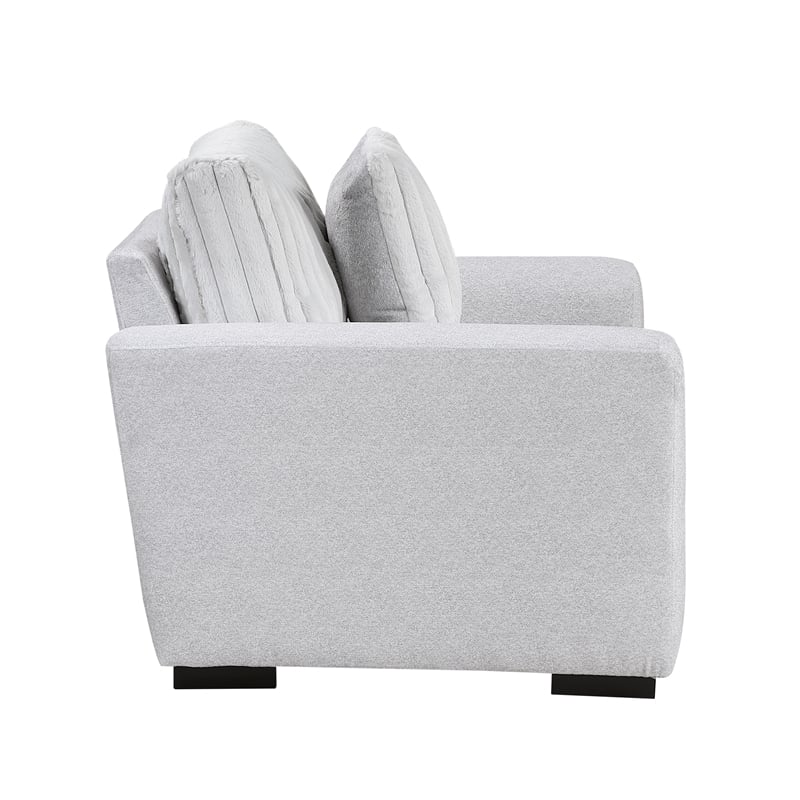 Lexicon Athena Textured Fabric Chair in Gray