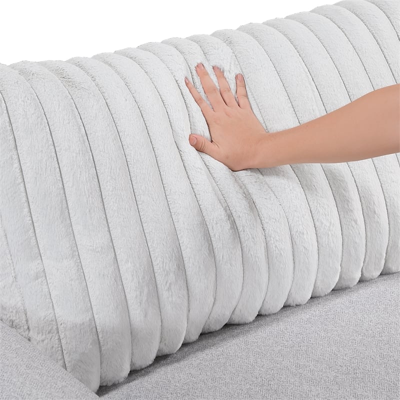 Lexicon Athena Textured Fabric Chair in Gray