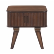 Lexicon Monroe Asian Hardwood End Table in Walnut Finish