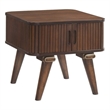 Lexicon Monroe Asian Hardwood End Table in Walnut Finish