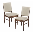 Lexicon Monroe Textured Dining Side Chair in Cream (Set of 2)